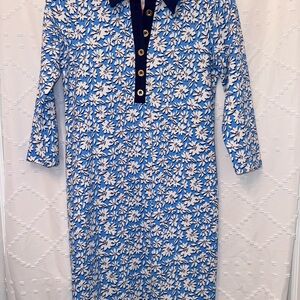 Lilly Pulitzer Navy and Blue Floral Dress NWT